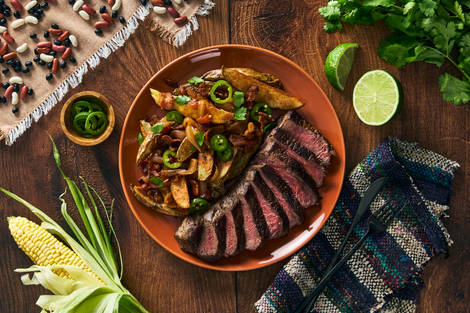 Peruvian Lomo Saltado Double Striploin Steaks