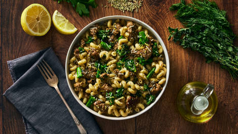 Italian Sausage and Broccolini Cavatappi