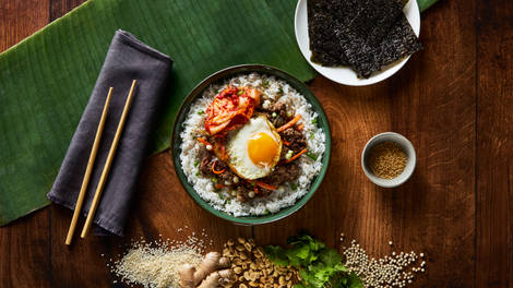 Korean Beyond Meat® Bulgogi and Kimchi