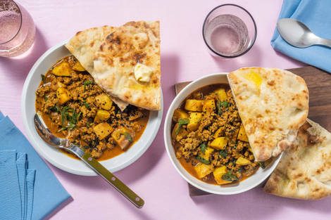 Beef, Potato and Spinach Rogan Josh Curry