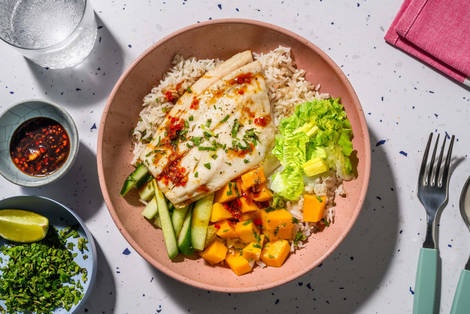 Vietnamesiskinspirerad vit fisk med extra räkor