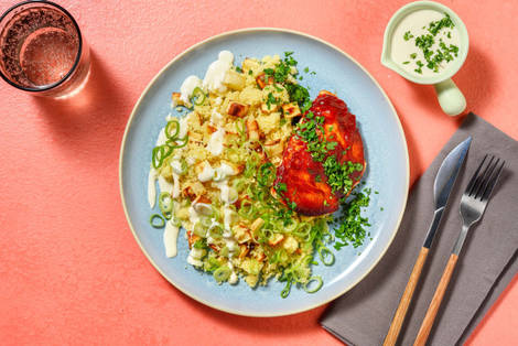 Hähnchenbrust in Harissa-Tomaten-Marinade