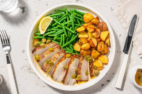 Schweinefilet Piccata in Kapern-Limetten-Soße