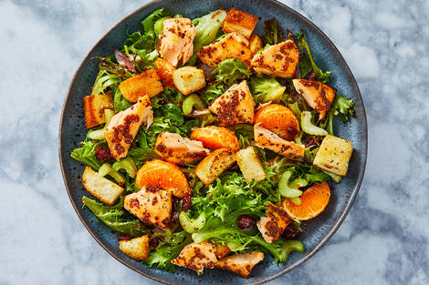 Saumon rôti à la moutarde au miel