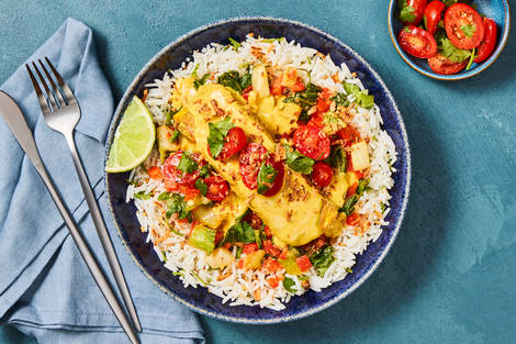 Saumon doré à la noix de coco 