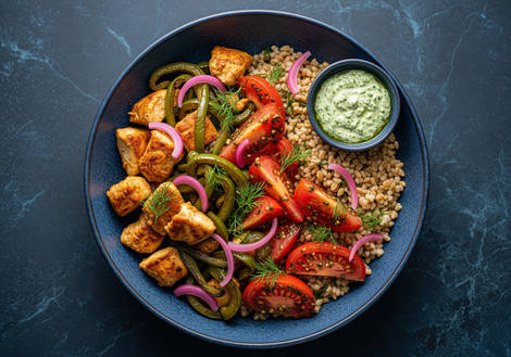 Shawarma-Spiced Chicken & Farro Bowls