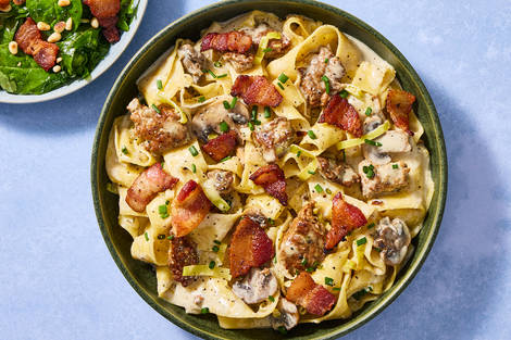 Pappardelle with Creamy Sausage-Mushroom Ragu