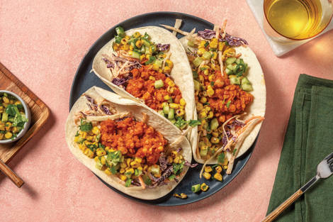 American-Style Smashed Chickpea Tacos