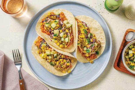 American-Style Smashed Chickpea Tacos