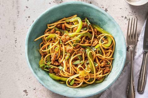 Superfast Asian-Spiced Pork Noodles