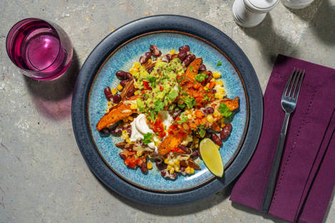 Assiette végétarienne à la mexicaine