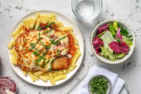 Aubergine au four et casarecce