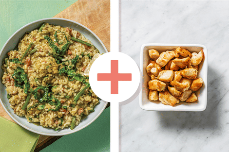 Chicken, Bacon & Basil Pesto Risotto