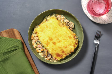 Easy Bacon & Mushroom Pie