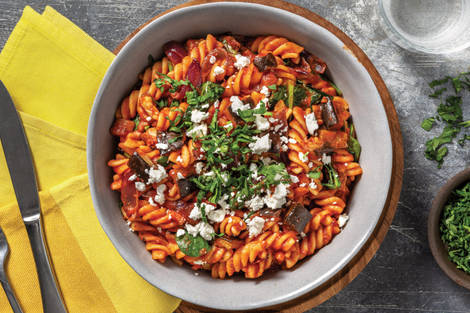Bacon & Roast Eggplant Fusilli
