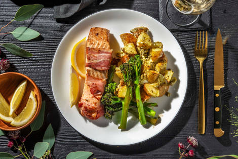 Saumon enrobé de bacon