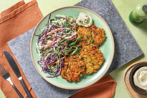 Bacon, Zucchini & Cheddar Fritters