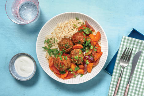 Baked Beef Meatball & Veggie Goulash