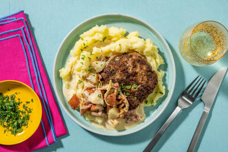 Bärenhunger auf Boulette mit Apfel-Speck-Soße