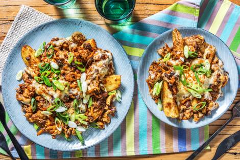 BBQ Chicken & Black Bean Loaded Wedges