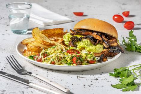 BBQ Mushrooms in a Bun