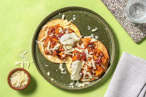 Beany Beef Tostadas Rapidas