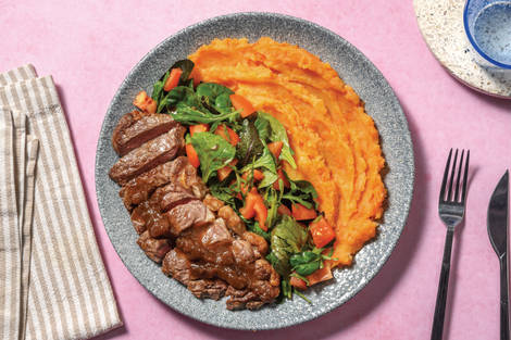 Seared Steak & Onion Chutney Sauce