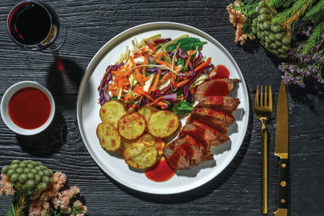 Beef Sirloin Tip & Roast Potato Rounds