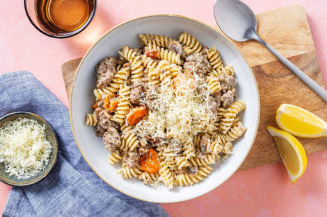 Beefy Sicilian Mushroom Fusilli