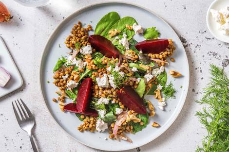 Beetroot, Lentil and Goat's Cheese Salad