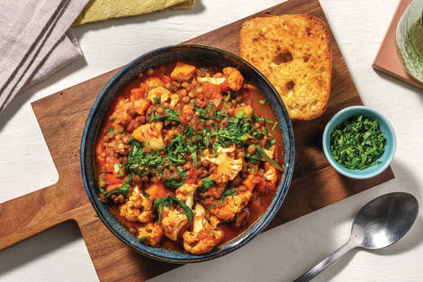 Berbere-Spiced Lentil & Roast Veggie Soup