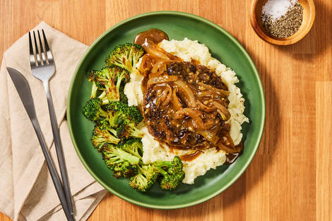 Salisbury Turkey Steaks in Onion Gravy