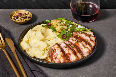 Canard glacé aux figues et à la moutarde