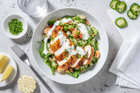 Bols de boulgour et de poulet