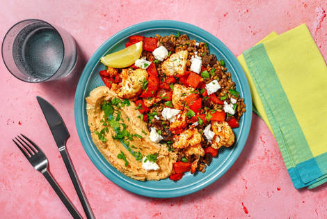 Bols de chou-fleur rôti et de farro