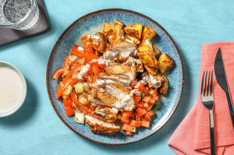 Bols de poulet aux épices shawarma