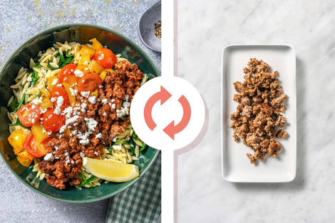 Lemony Turkey and Orzo Bowls