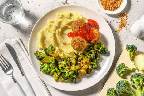 Boulettes végétariennes et ketchup à la mangue