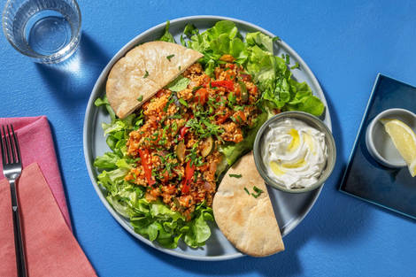 Turkse kisir bulgurbowl met tomaat