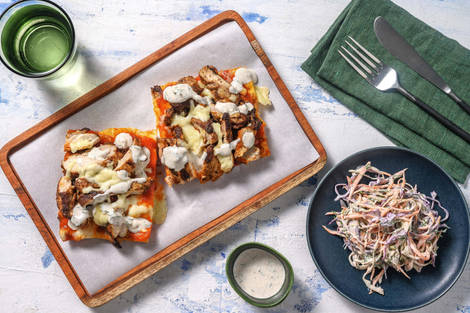 Buffalo-Style Chicken Flatbreads