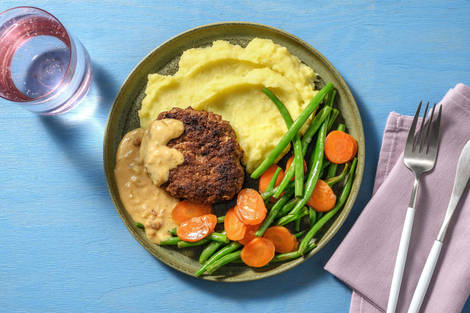 Wildzijnburger met mosterdroomsaus