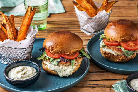 Burger dinde-laitue-tomate