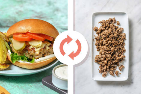 Burgers de bœuf à la sauce ranch et au cheddar