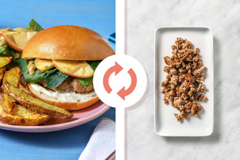 Burgers de dinde à la pomme