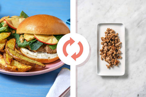 Burgers de dinde à la pomme