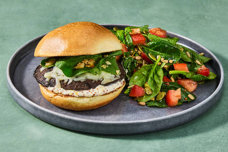 Burgers aux champignons à la mozzarella