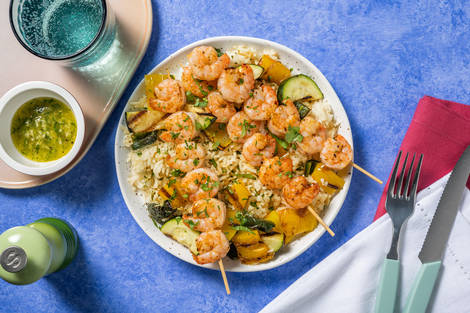 Brochettes de crevettes à la cajun