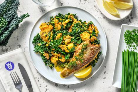 Cajun Spiced Bass and Chive Dressing