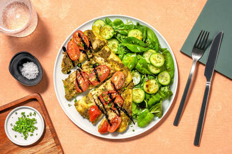 Pains plats façon caprese