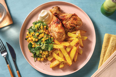 Cherry-BBQ Salmon & Fries